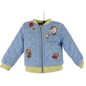 Disney Collection by Tutu Couture Blue Beauty and the Beast Quilted Jacket 2T